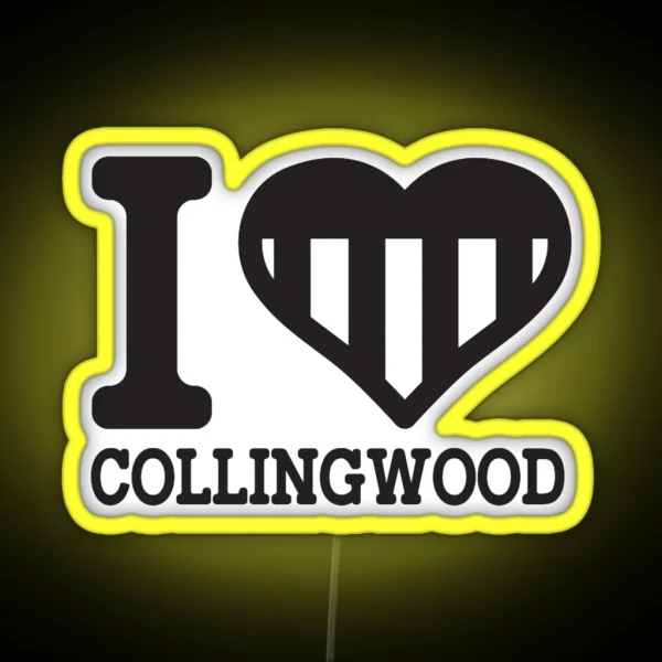 I Love Collingwood Apparels Merchandise S Leggings Skirt Mask Apron Eco Bag RGB Neon Sign