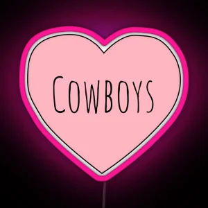 I Love Cowboys RGB Neon Sign