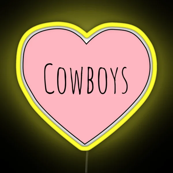 I Love Cowboys RGB Neon Sign