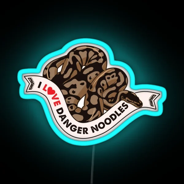 I Love Danger Noodles RGB Neon Sign