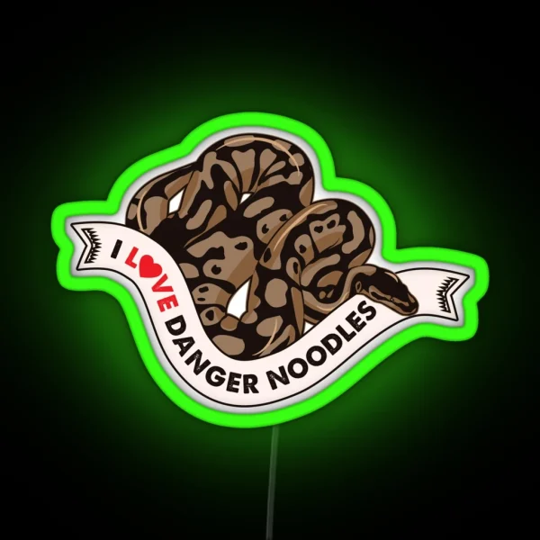 I Love Danger Noodles RGB Neon Sign