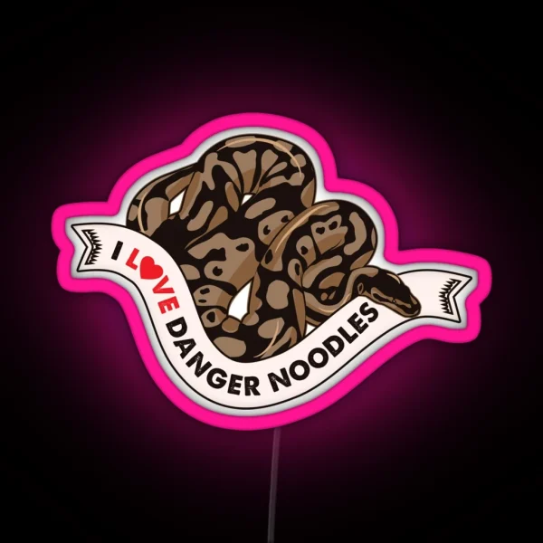 I Love Danger Noodles RGB Neon Sign