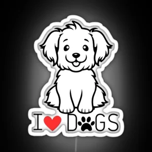 I Love Dogs RGB Neon Sign
