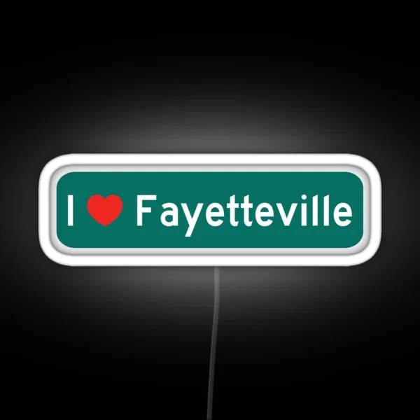 I Love Fayetteville RGB Neon Sign