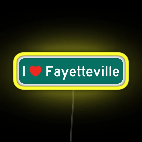 I Love Fayetteville RGB Neon Sign