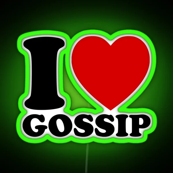 I Love Gossip Black RGB Neon Sign