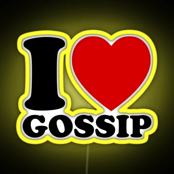 I Love Gossip Black RGB Neon Sign