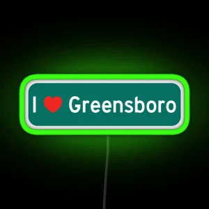 I Love Greensboro RGB Neon Sign