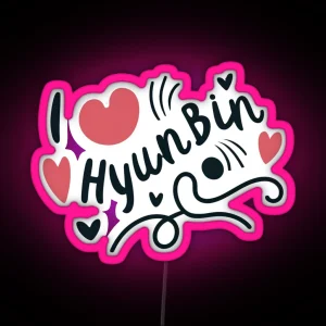 I Love Hyun Bin RGB Neon Sign