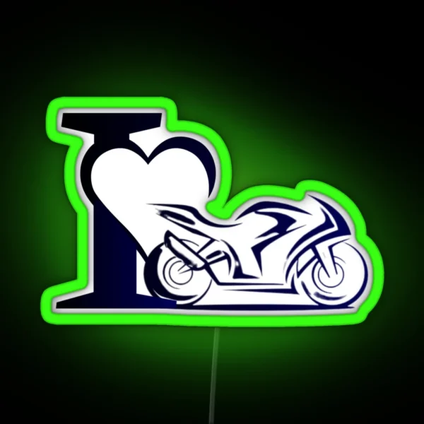 I Love Motocycle RGB Neon Sign