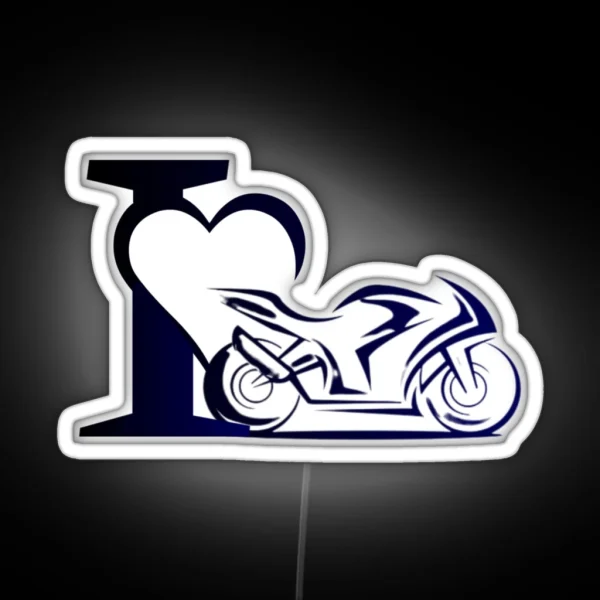I Love Motocycle RGB Neon Sign