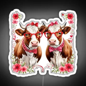I Love My Cow Valentine S Day Gift For Cow Lovers RGB Neon Sign