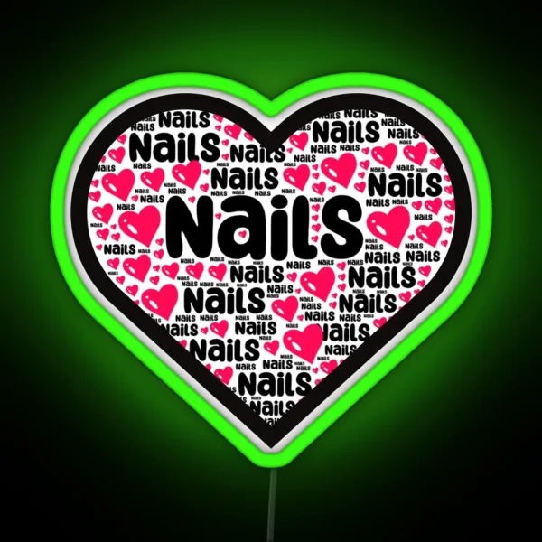 I Love Nails RGB Neon Sign