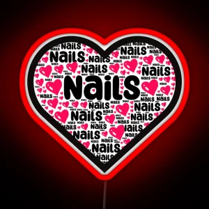 I Love Nails RGB Neon Sign