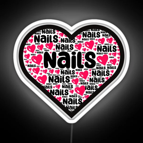 I Love Nails RGB Neon Sign