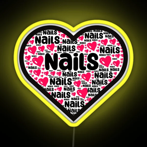 I Love Nails RGB Neon Sign