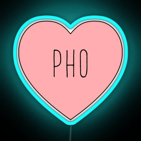 I Love Pho Heart RGB Neon Sign