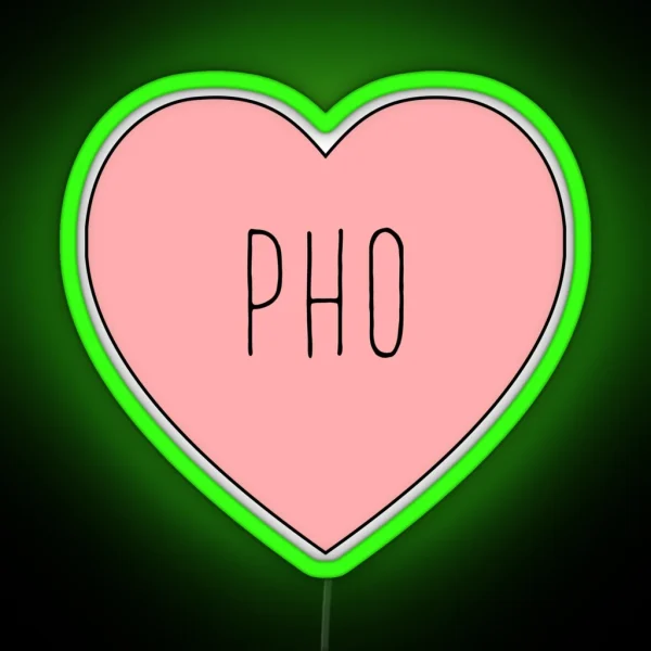 I Love Pho Heart RGB Neon Sign