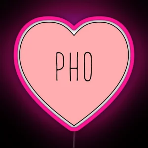 I Love Pho Heart RGB Neon Sign