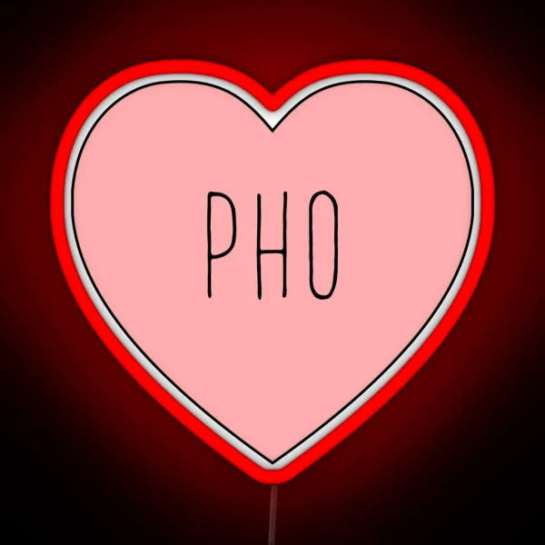 I Love Pho Heart RGB Neon Sign