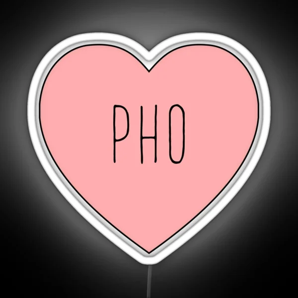 I Love Pho Heart RGB Neon Sign