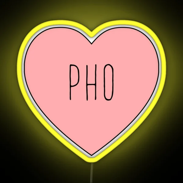 I Love Pho Heart RGB Neon Sign