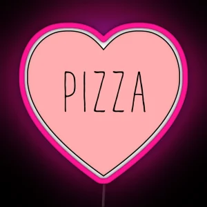 I Love Pizza Heart RGB Neon Sign