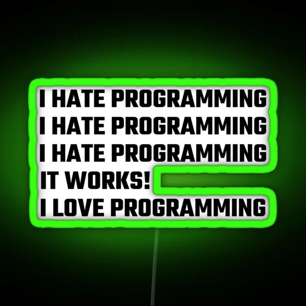 I Love Programming RGB Neon Sign