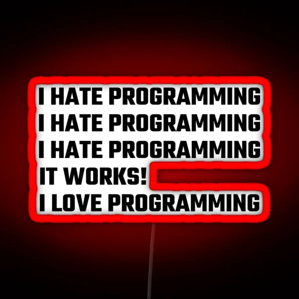 I Love Programming RGB Neon Sign