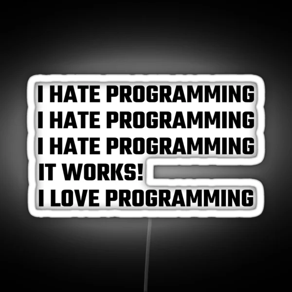 I Love Programming RGB Neon Sign
