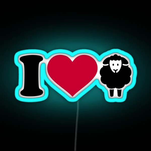 I Love Sheeps RGB Neon Sign