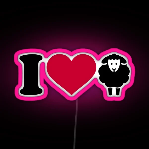 I Love Sheeps RGB Neon Sign