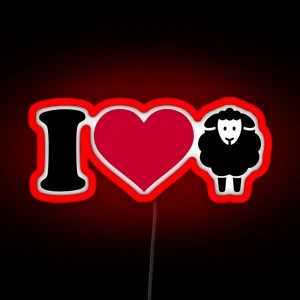 I Love Sheeps RGB Neon Sign