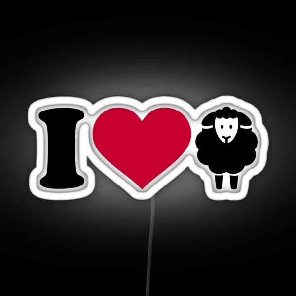 I Love Sheeps RGB Neon Sign