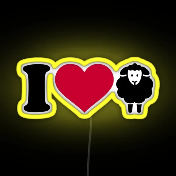 I Love Sheeps RGB Neon Sign