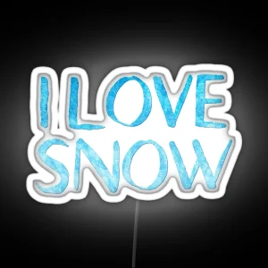 I Love Snow RGB Neon Sign