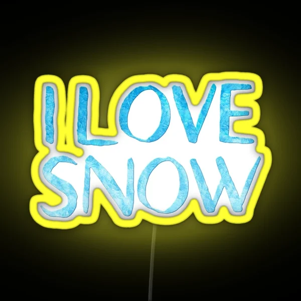 I Love Snow RGB Neon Sign
