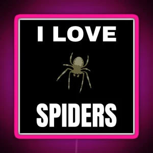 I Love Spiders RGB Neon Sign