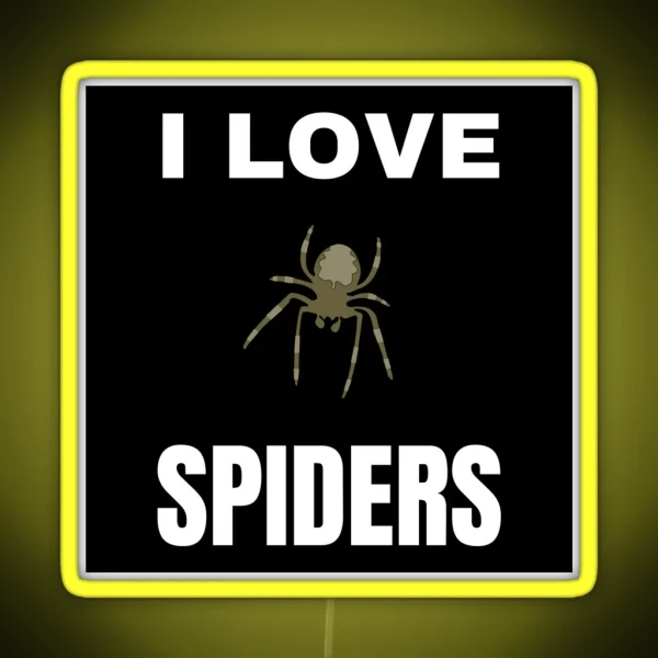 I Love Spiders RGB Neon Sign