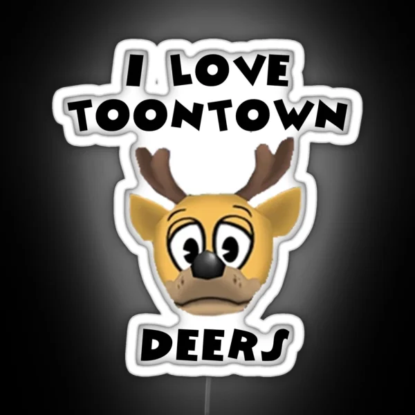 I Love Toontown Deers RGB Neon Sign