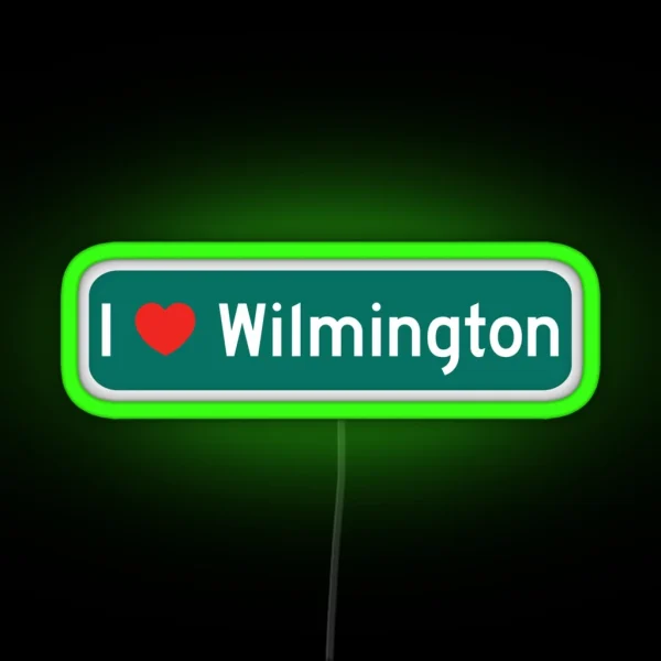 I Love Wilmington RGB Neon Sign