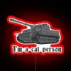 I M A Cat Person WW2 Tiger Tank RGB Neon Sign - Image 2