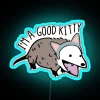 I M A Good Kitty Funny Opossum And Cat Pun RGB Neon Sign - Image 3
