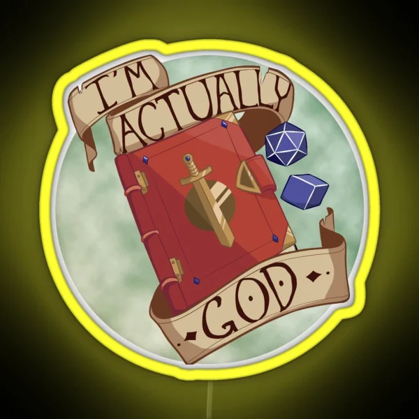 I M Actually God RGB Neon Sign
