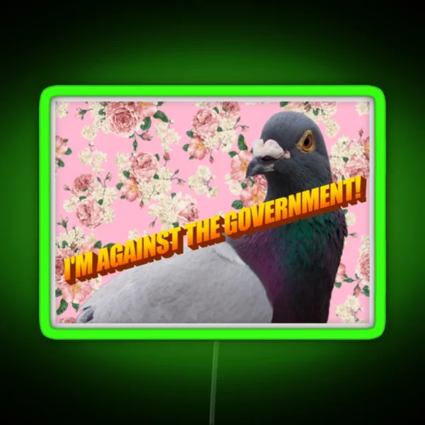 I M Against The Government RGB Neon Sign