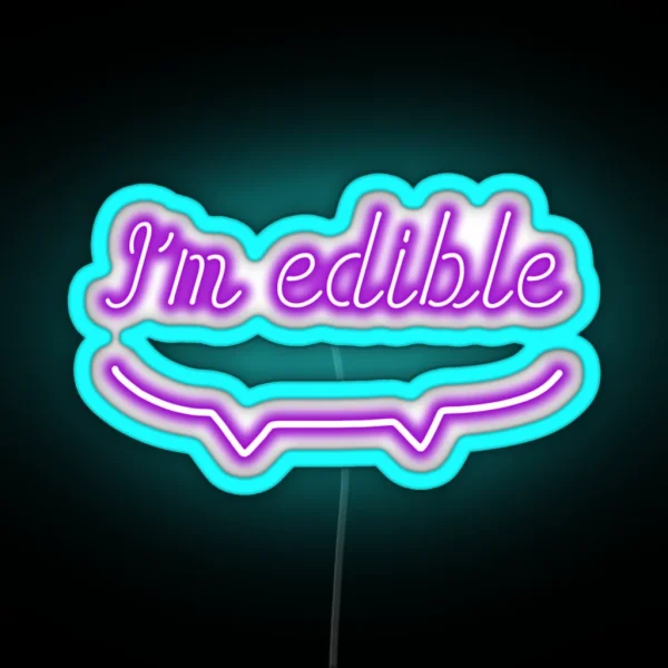 I M Edible Purple RGB Neon Sign