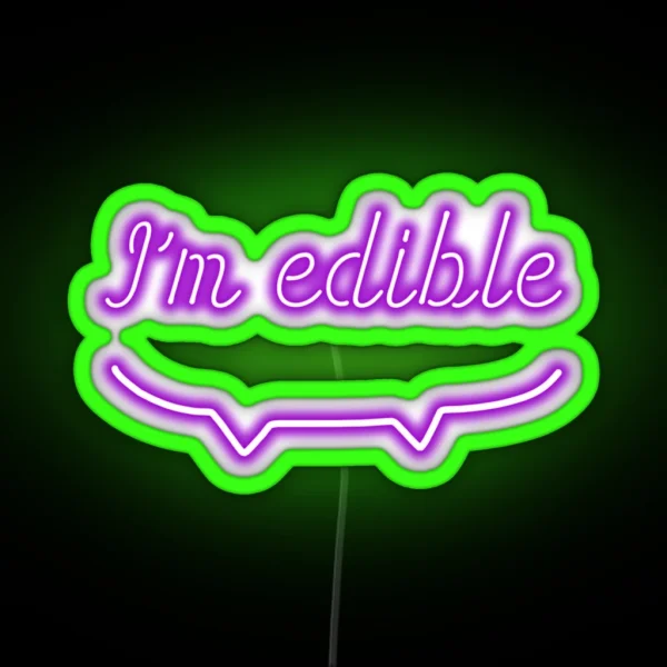 I M Edible Purple RGB Neon Sign