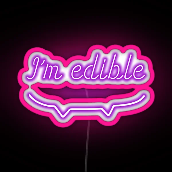 I M Edible Purple RGB Neon Sign