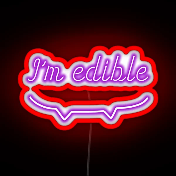 I M Edible Purple RGB Neon Sign