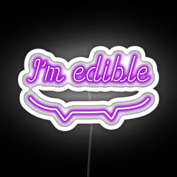 I M Edible Purple RGB Neon Sign